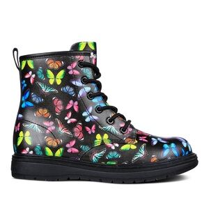 Lace up butterfly skecher boots!